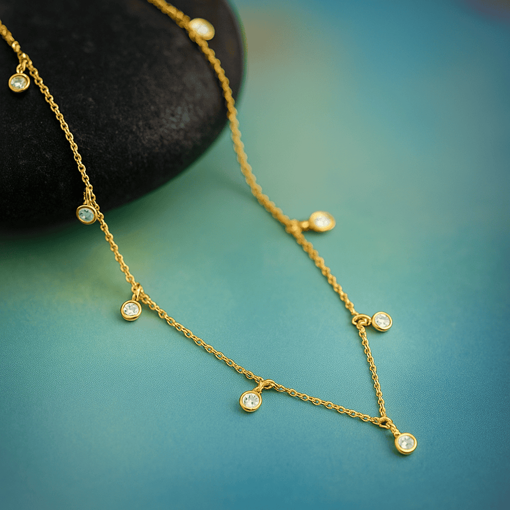 Brass Gold Flat Coin Necklace