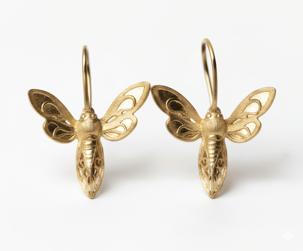 Bumble Bee Charm Earrings