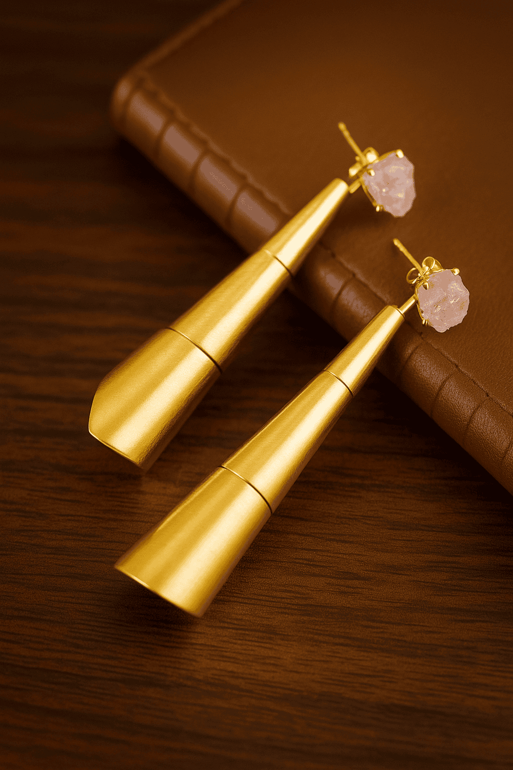 Spiral Stud long Earrings