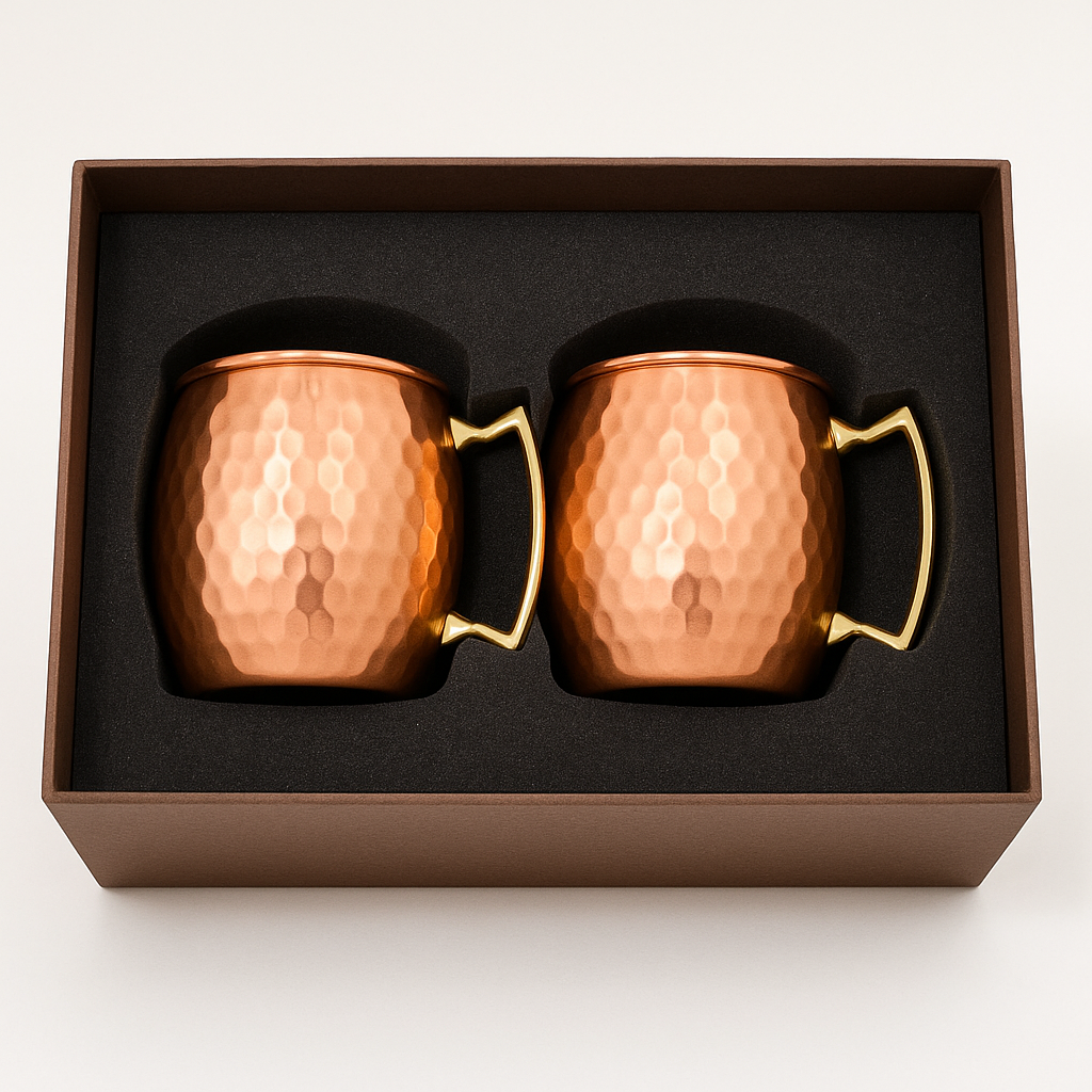 
                  
                    The Heritage Copper Mule Mug Set
                  
                