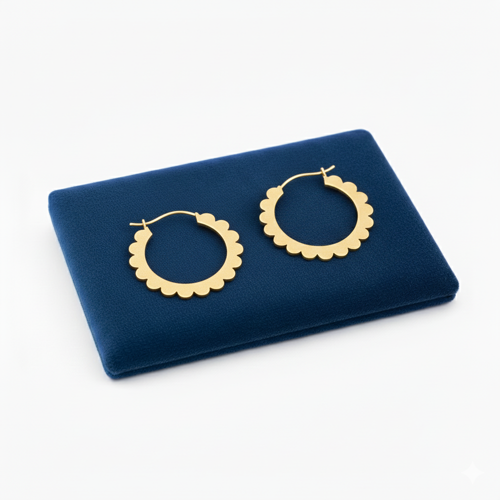 
                  
                    Scalloped Hoop Earrings
                  
                