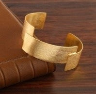 Golden Brass Sheen Cuff Bracelet
