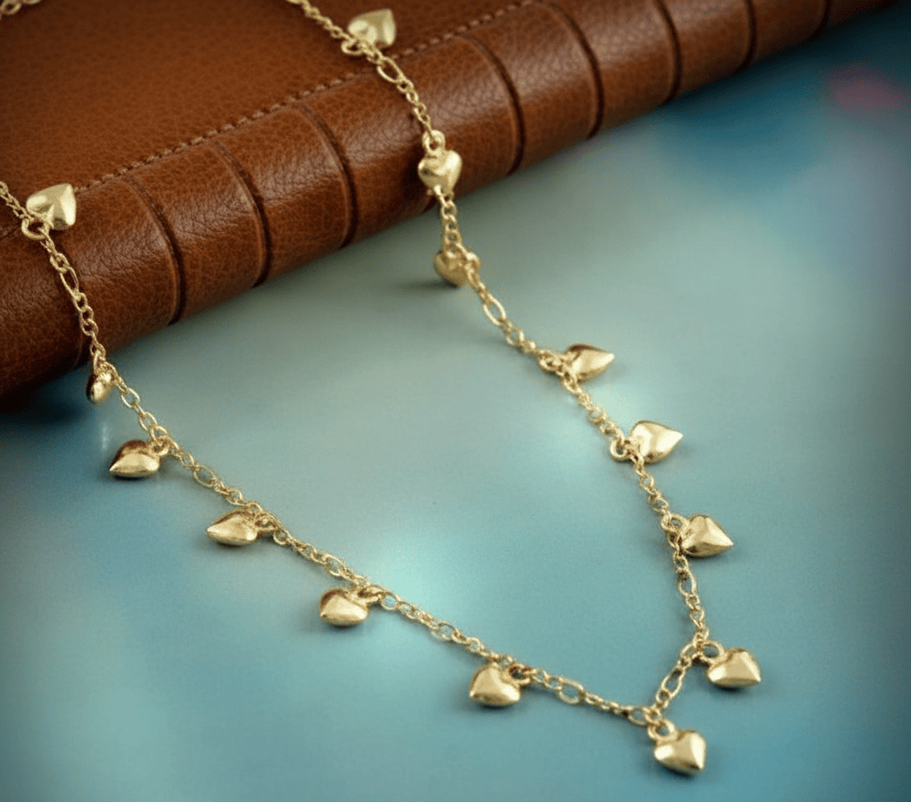 Puffy Heart Charms Necklace