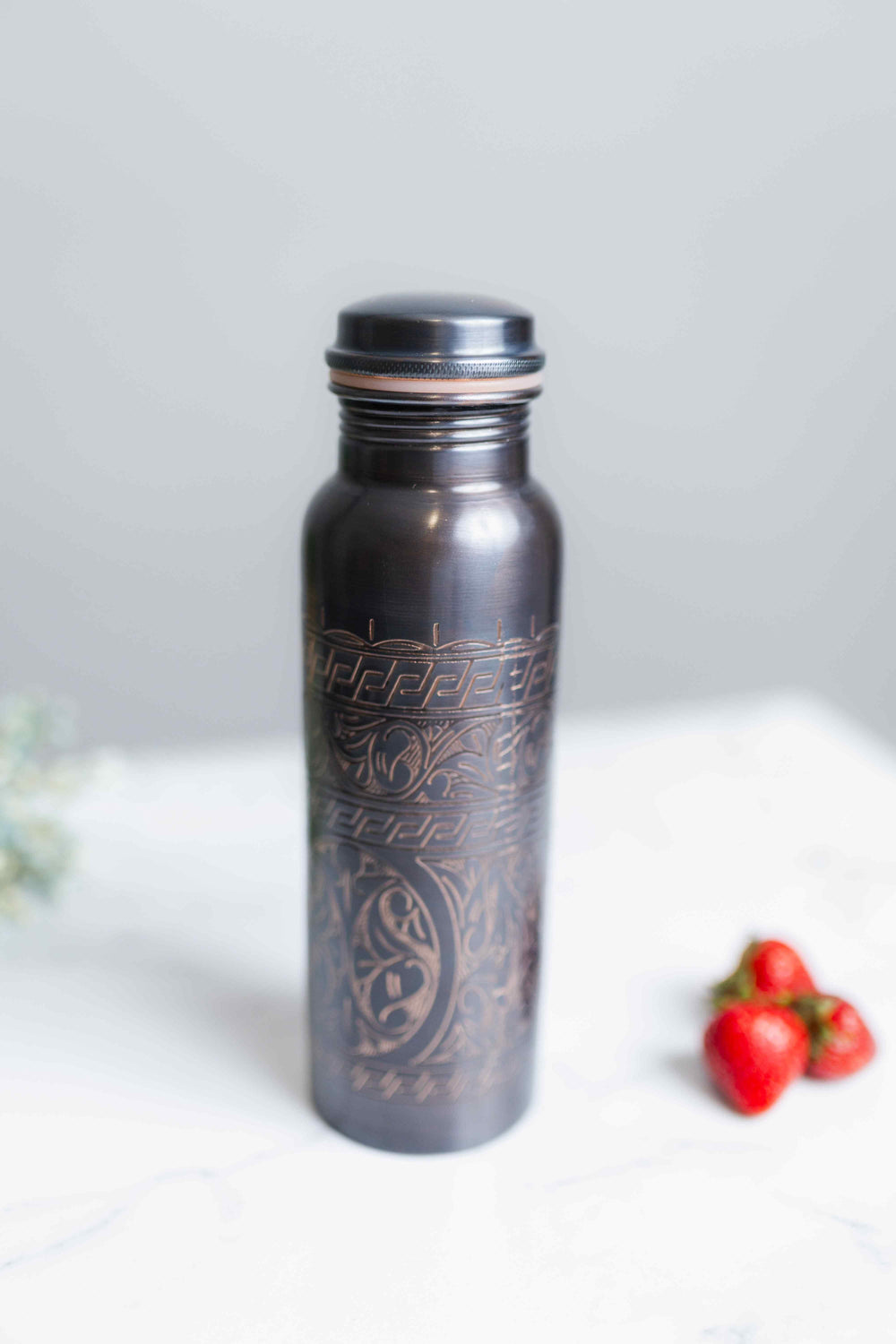 Pure Copper Black Art Bottle - copperdirect